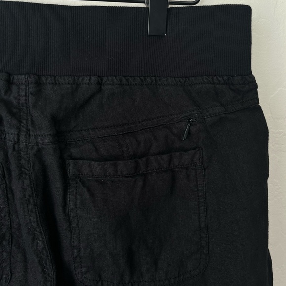 Athleta wide leg linen pants black 6 - Picture 6 of 9